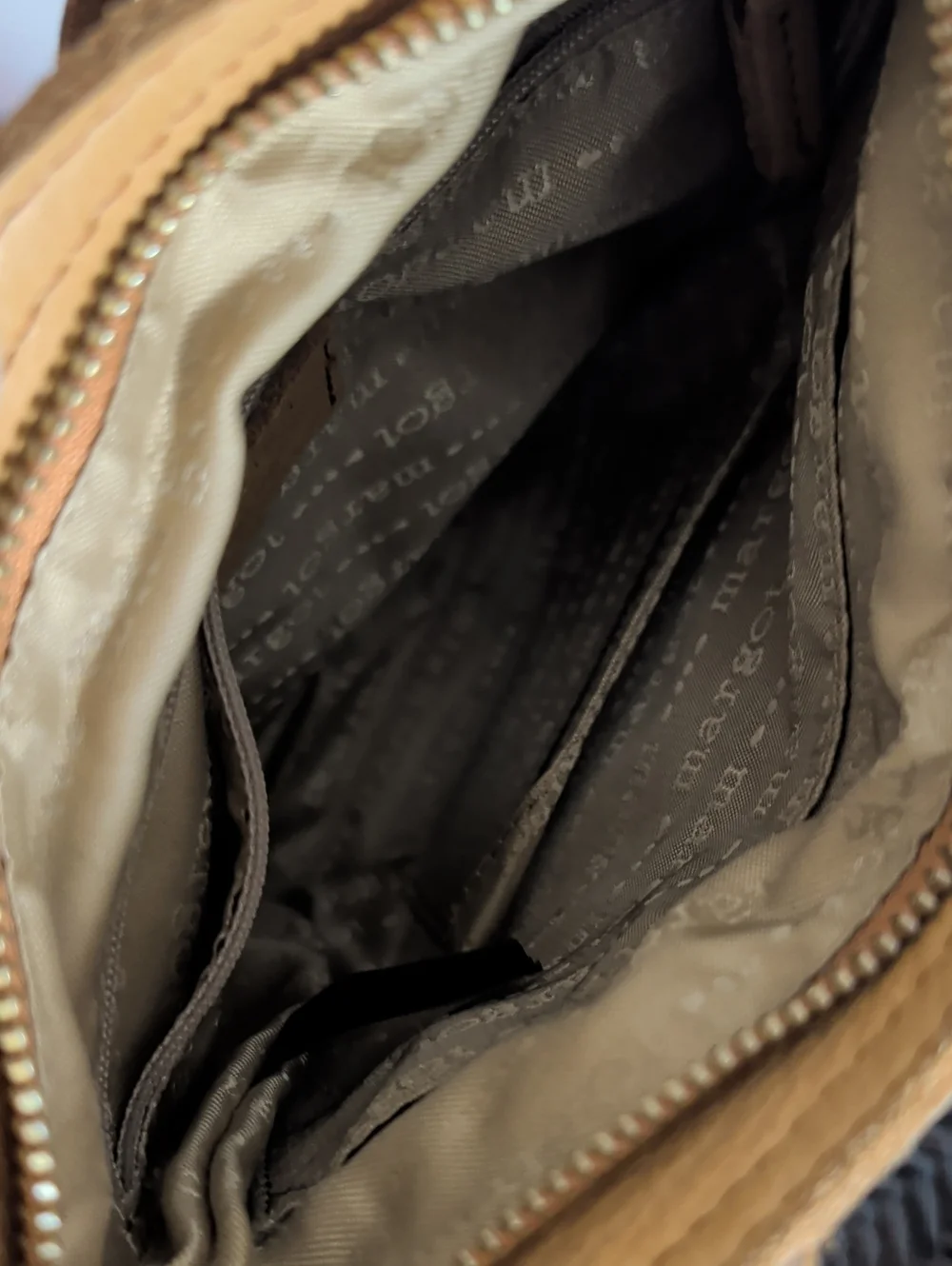 Margot New York Split Pocket Crossbody In Cognac